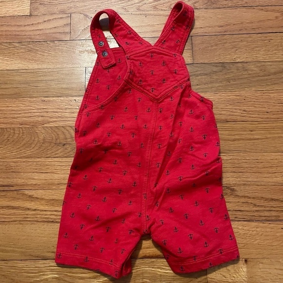 Carter’s / Cat & Jack | Red Anchor Shortall and Shirt Outfit | 24 mo - Picture 7 of 8